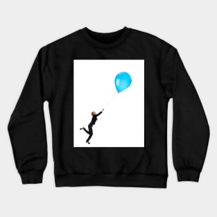 Businesswoman with balloon Crewneck Sweatshirt